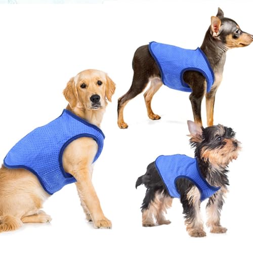 Kühlweste für Hunde – Reflektierende Kühljacke für Haustiere, verstellbarer Kühlmantel für Hunde | Leichte und bequeme hautfreundliche Hundeweste, atmungsaktives Hundekühlshirt, sommerliche kühlende H