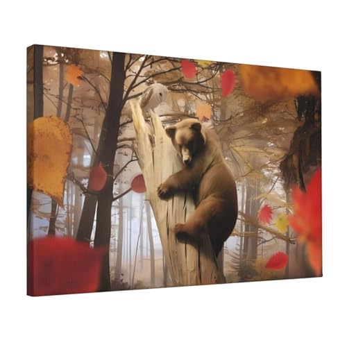 Ours marron en automne pour une ambiance chaleureuse de salon