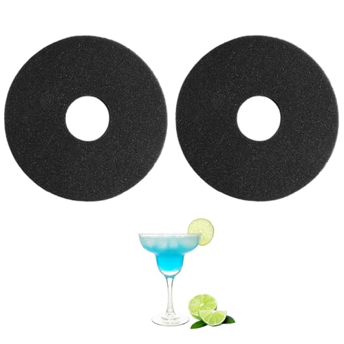 2Pcs Bar Rimmer Sponges Replacement 5.7 Inch Glass Rimmer Sponges Bartender Tool Sponge Bar for Cocktails Margarita Salter Lime Juice Trays Accessories Supplies, Black