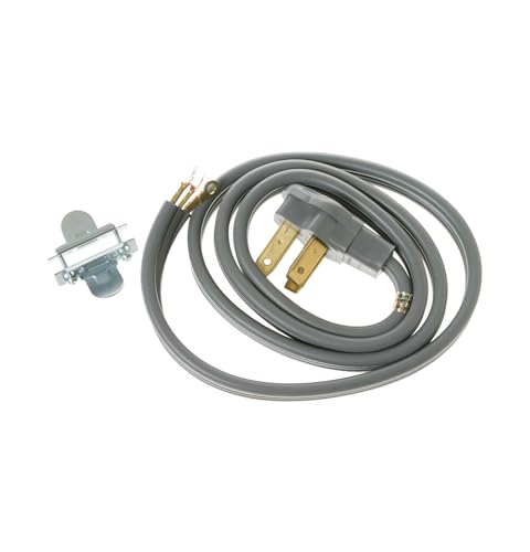 WX09X10007 GE Appliances 5' 40 Amp 3-Wire Range Cord, Heavy-Duty Electric Range Power Cord with Right-Angle Plug, UL Listed, 99.9% Pure Copper, Universal Fit by GE - Used condition - US$17.74