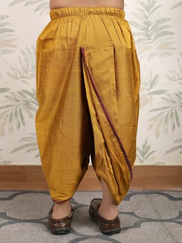 Image of POLKA TOTS Elegant Traditional Dhoti Kurta Set for Baby Boys & Toddlers - Ultra-soft Cotton Ethnic Dress for Festivals and Weddings | Premium Angrakha Style Ethnic Wear