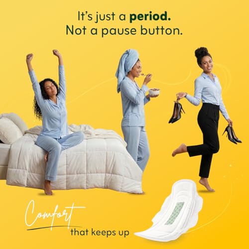 Image of Femi9 Large Ultra Soft Organic Cotton Sanitary Pads for Women| Ultra soft Top Sheet |Odor-Free| Toxic chemicals & Artificial Fragrance Free | Safe & Comfortable Period Pads | Itching and Rashes Free Periods - Large Pads(290mm) - 9 Pieces /Pack