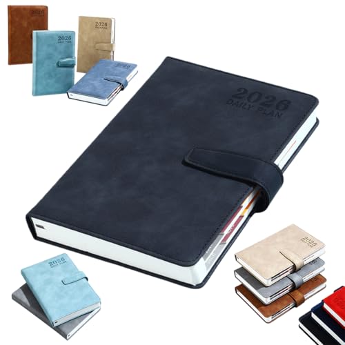 �V�X�e���蒠 2026�N 1���n�܂� A5�T�C�Y �f�C���[�m�[�g �y1��1�y�[�W �h���h�� �A�W�F���_�u�b�N�z �_�C�A���[ �r�W�l�X�蒠 �v�����i�[ �N�Ԏg�p �Ɩ��L�^�� (�u���b�N)