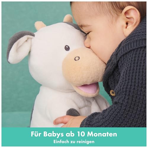 GUND Buttermilch, die Kuh - qualitativ hochwertiges, interaktives, singendes Plüschtier, bewegt Ohren und Mund, für Babys ab 10 Monaten