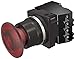 Siemens 52BR8HRA Heavy Duty Illuminated Twist-to-Release Unit, 30mm, Red, 1-3/4" Plastic Mushroom Head, Maintained, 1NO+1NC Contact, 240V AC Transformer, Incandescent Bulb, BlackMax, Water/Oiltight