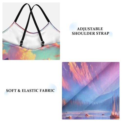 Mountain Lake Sunset Swimsuit for Girls Bathing Suit One Piece Swimsuits Summer Beach Swimwear3