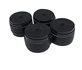 321-kontor 4X Griffbänder Overgrip für Tennis, Badminton, Squash, sehr griffig, schwarz, Top Qualität