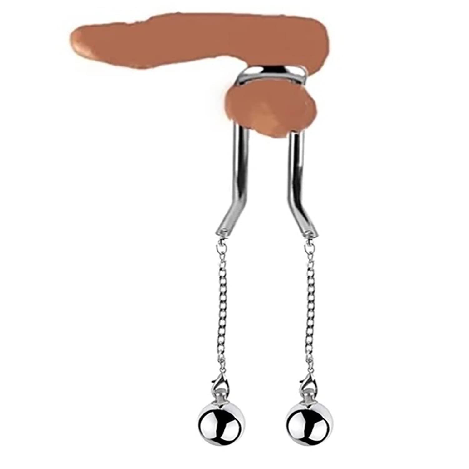 Edelstahl Hodenringe Scrotal-Clip Mit 4 Größen Gewichtsball Für Männer Hodensack Stretching Anhänger Rückhaltering Metall Penis Hoden Übung Gewicht Verzögerung Schleife Penisring Sex Toys,45mm
