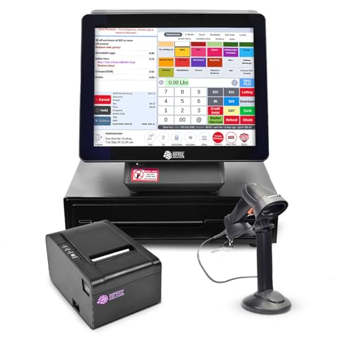 NRS New 2026 Model POS Cash Register for Small Business: All-in-One Touch Screen Dual Monitor Cash...