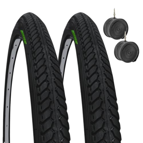 Country 2 COPERTONI Nero +2 CAMERE d'Aria per Bicicletta Bici City Bike Trekking 700 X 35 28 1 5/8 3/8 (37-622) 700X35C