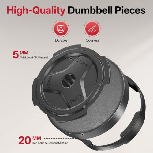 PASYOU 45lbs Adjustable Dumbbell Set with Connector for Home Gym Workout by PASYOU - Used condition - Image 7