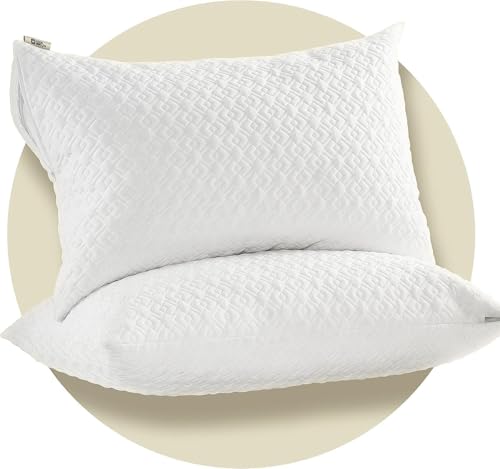 CoolShields Pillow Protector (2 Pack) Queen &ndash; Waterproof Zippered Pillow Covers, Hypoallergenic...