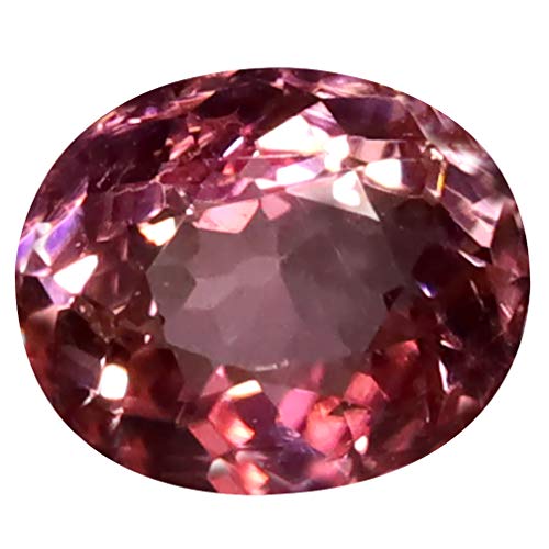 Tourmaline rose mozambique naturelle 1,30 ct pierre précieuse ovale 7x6 mm pour bague et pendentif