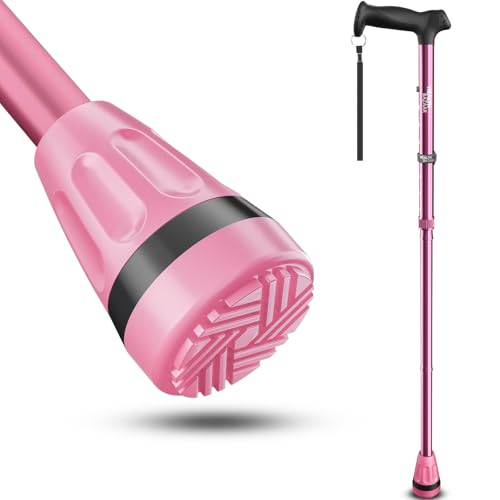 HEALTHBAZAAR Alle Gelände Gehstock für Männer und Frauen, Leicht, Faltbar, Verstellbar, Stoßdämpfung, Zusammenklappbarer Gehstock für Senioren und Erwachsene (Rosa) HEALTHBAZAAR Alle Gelände Gehstock für Männer und Frauen, Leicht, Faltbar, Verstellbar, Stoßdämpfung, Zusammenklappbarer Gehstock für Senioren und Erwachsene (Rosa)