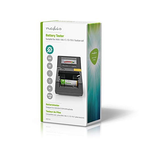 Batterie-Tester - 9V - AA - AAA - Button Cell - C - D - Schwarz