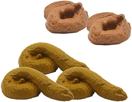 Luxanna 5 Pack Fake Poop Gag Gift, Perfect for Halloween April Fool’s Day Party, Realistic Looking Toy for Kids (Fake Poop)