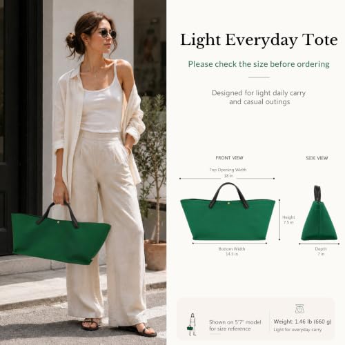 Image of M-ioi-M 2Pcs Set, Large /XL Tote Bag with Pouch for Women, Canvas or Genuine Leather Crossbody Shoulder Bag, Top Handle Purse