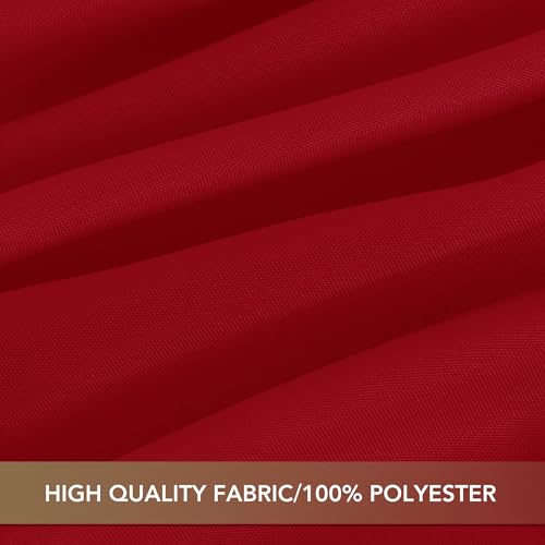 Image of sancua Small Square Tablecloths, Christmas Red Table Cloth, 36x36 Inch | For Square or Round Tables, Washable Polyester Fabric Cover, For Nightstand End Bedside Tables