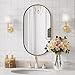 Protylctaster Oval Mirrors,Oval Bathroom Mirrors,20x28 Black Mirror,espejos decorativos de pared,Bathroom Mirrors for Over Sink(Black)