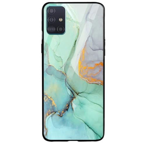 Image of COLORflow Back Cover Compatible with Samsung Galaxy A71 | Green Marble | Shockproof TPU Bumper Cover with Camera Protection Back Cover Compatible with Samsung Galaxy A71