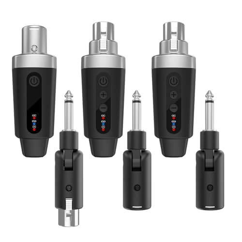 Sistema inalámbrico de micrófono Keenso, transmisor y receptor XLR inalámbricos ABS, conexión plug and play 2.4G, rango de 30 a 50 m, respuesta de frecuencia de 20 Hz a 20 kHz para conciertos y grabación en estudio (1 a 2) miniatura 6