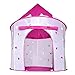 Princess Castle Play Tent with Glow in The Dark Stars Foldable Pop Up Pink Play Tent/House Toy for Indoor Kids Tent & Outdoor Children Tent Girls Gifts