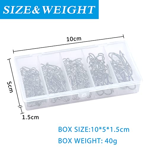 JSHANMEI Duo Lock Snap Fishing Snaps Kit, 100pcs Stainless Steel Fishing Nice Snap Swivels High-Strength Fishing Connector Quick Change Fishing Snap Clip for Saltwater Freshwater - Image 5