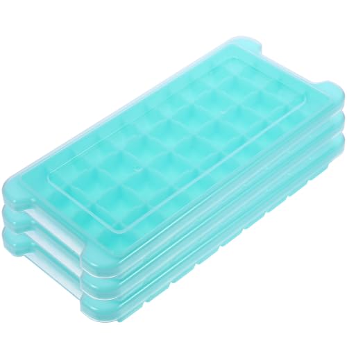 Set de 3 bandejas para cubitos de hielo con 36 compartimentos y tapa