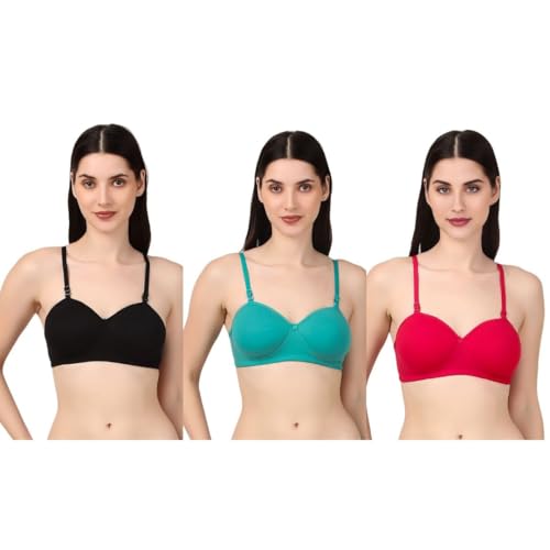 Image of Kinzie Women's Lingerie Set | Padded Bra | Cotton Blend | Combo Pack | (Pack of 3)