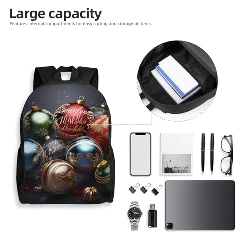 Mochila para senderismo unisex con diseño navideño impermeable miniatura 6