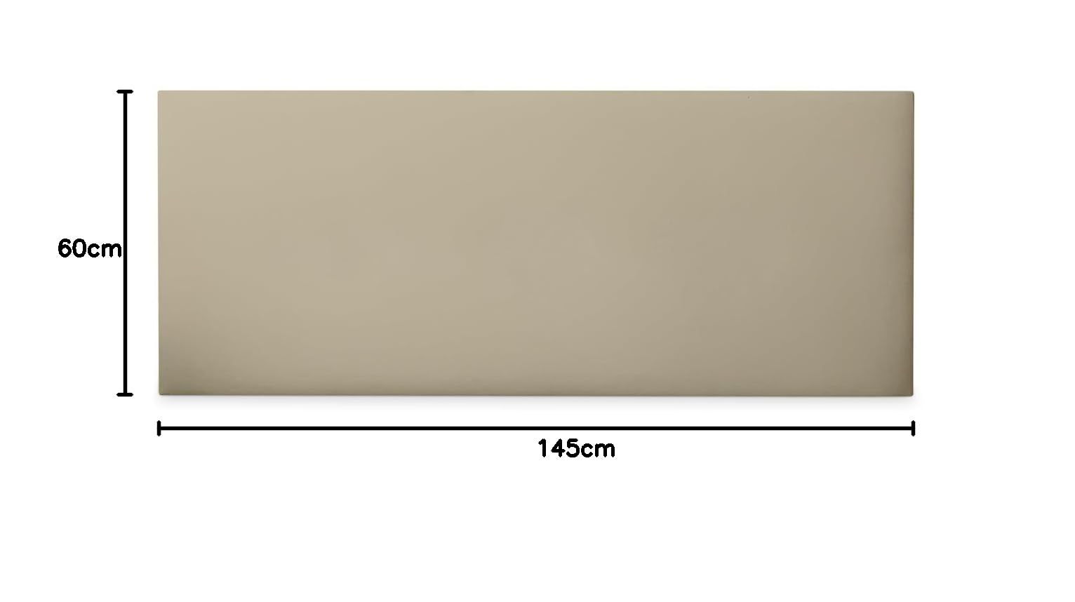 Somnia Descanso - Cabecero Lisboa Acolchado, Tapizado Premium en Polipiel de Alta Gama, Incluye Herrajes y Tornillería, Medidas 145 x 60 cm (Cama de 135/140), Beige