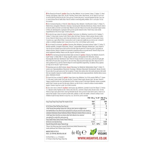 HIGH5 Energy Gels - Schnelle Energiezufuhr mit Sport Gel für Spitzenleistung - Mit natürlichem Fruchtsaft, koffeinfrei - Energie Gel für Laufen, Running, Marathon, Radsport, Ausdauer (Beere, 6 x 40g)