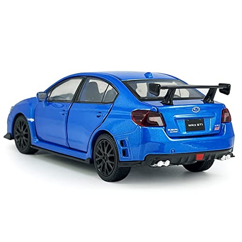2016 Impreza Wrx Sti S207 Diecast Model Cars Racing Sports Toy Car 1/32 Scale Metal Children’s Die-Cast Vehicles With Light, 4 Doors Open, Hood & Trunk Open, Toys For Boys Gifts Adults Men, Blue #TOP7