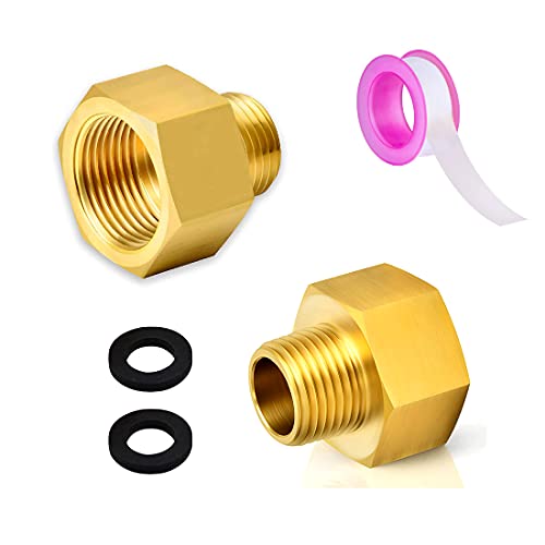 HONGECB Adaptateur connecteur de tuyau de gaz, Ensemble d'adaptateurs de cuisinière à gaz, Réducteur de Raccord Fileté, 1/2 à 1/4 pouce, pour Cuisinières à gaz, Cuisinières, Réchauds de Camping, 2pcs