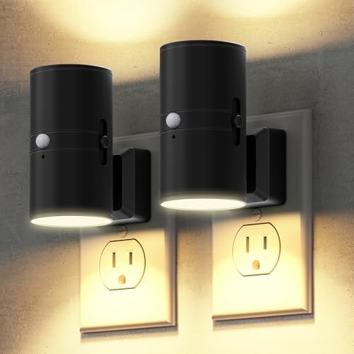 Briignite Motion Sensor Night Light,2 Pack Motion Activated Plug in Night Lights, 0-100LM Dimmable Soft White 3000K, Motion Sensor Light Indoor for Bathroom Hallway Bedroom Stairway Kid Elderly Pet