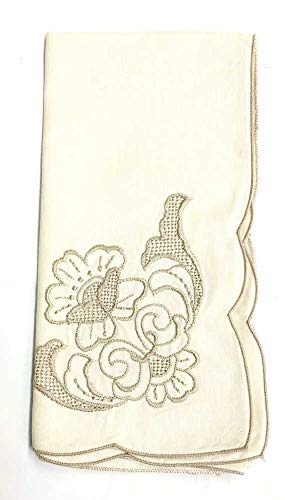Servilletas de tela bordadas set de 4 miniatura 2