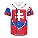 Vnurnrn Slovakia Flag Mens Baseball Button Down Jersey Hipster Hip Hop T Shirts