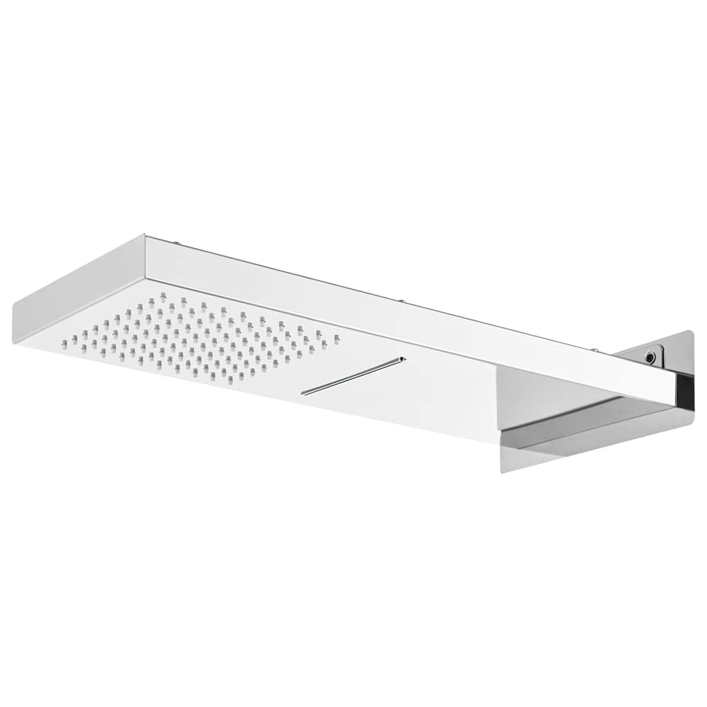 vidaXL Cabezal de Ducha de Pared Alcachofa Cuarto de Baño Accesorio Rociador Boquillas Giratoria Área Amplia Acero Inoxidable 201 Plateado