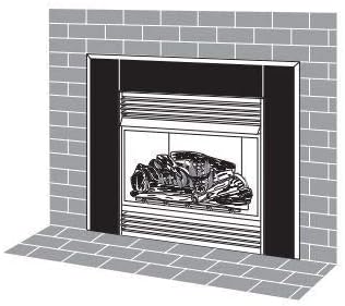 Superior Small Black Fireplace Surround for Superior/FMI Fireplaces