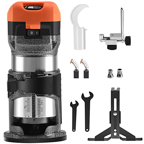 Seeutek Compact Router, 6.5-Amp 1.25 HP Router Tool, Variable-Speed Trim ...