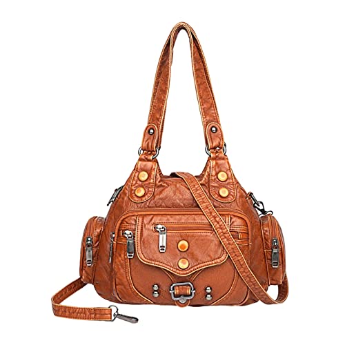 Sac à main tendance pour le travail et le shopping en cuir synthétique souple