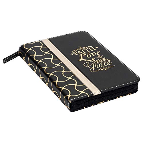 Journal Divinity Boutique en noir et or avec fermeture éclair Divine Details Faith Amour
