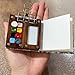 Aimery Mini Watercolor Paint Travel Set, Portable Small Miniature Pocket Water Color Painting Kit with Wooden Palette & Sketchbook(Hummingbird)