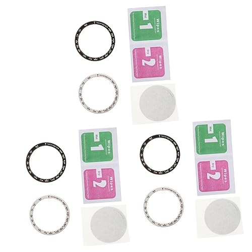 Lunette de montre compatible Amazfit par UKCOCO : lot de 6 bagues de protection en métal noir