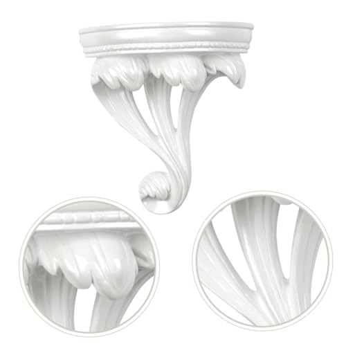 Étagère Murale en Résine Blanche Support de Rangement Compact - 4