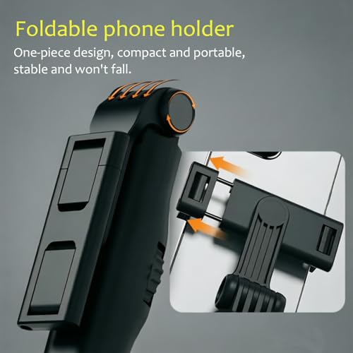 Cámara Endoscópica Articulada ZZQIN 1920P HD con Luz, Rotación 360°, Impermeable IP67, Cable Semi-rígido 5ft miniatura 5