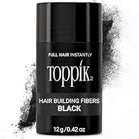 TOPPIK Building Fibers, Black 0.42 oz (12 g), (Pack of 1)