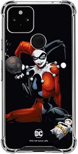 Skinit Clear Phone Case Compatible with Google Pixel 4a 5G - Officially Licensed DC Comics Harley Quinn Playfull Pose Design