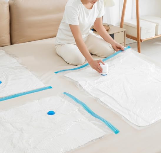 Sacs Sous Vide Pour Vêtements - Lot De 6 (60x40 Cm) Réutilisables, économie D'espace Jusqu'à 80%, Protection Anti-humidité