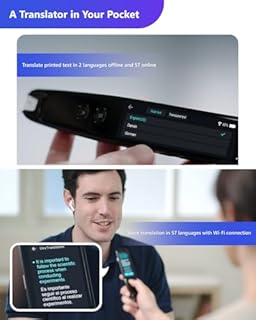 PenPower WorldPenScan Go - Translation Pen with Scanning, Reading, Audio Recording, Live Interpretation, and AI Reading Buddy for Kids